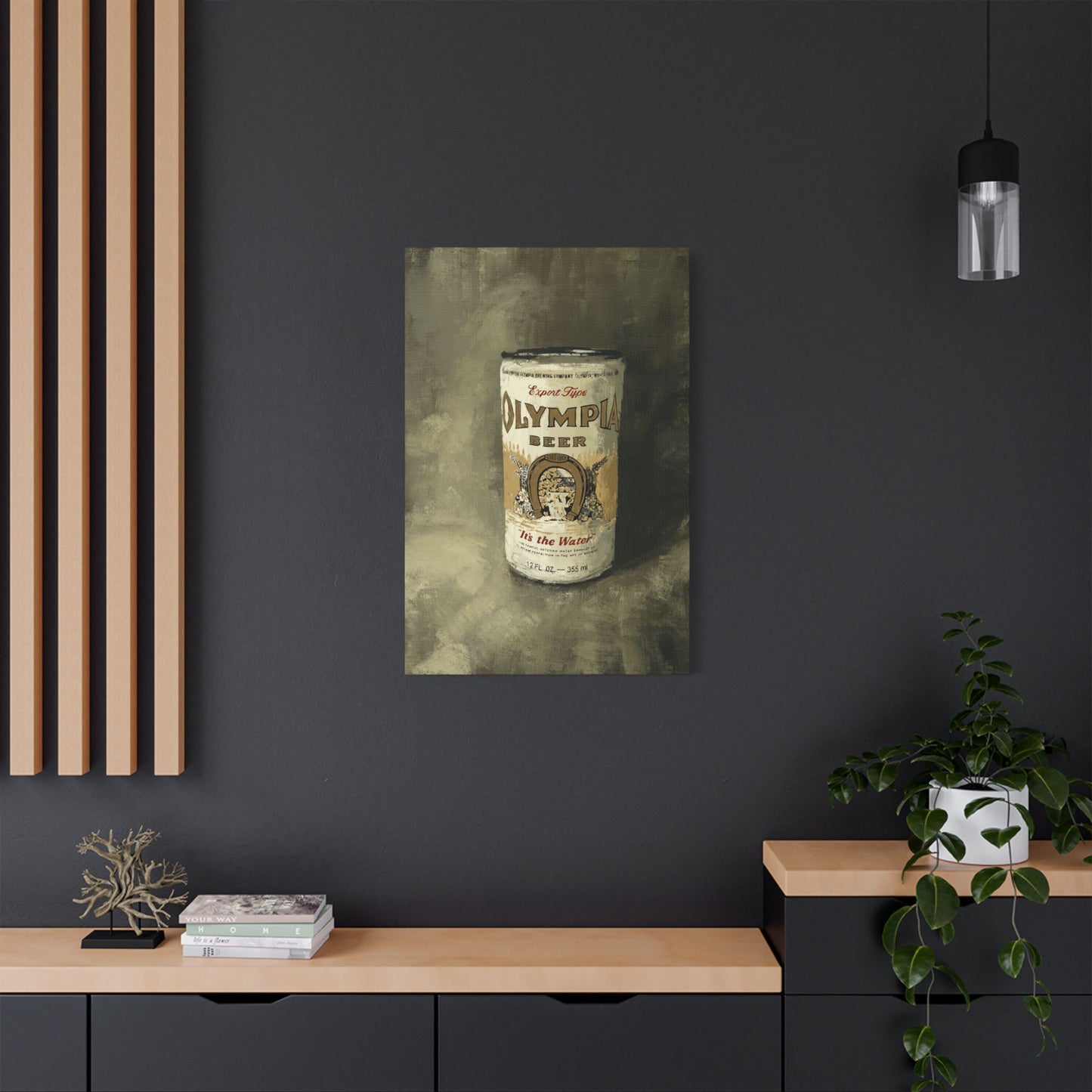 Old-School Gold Can – Retro Canvas Art