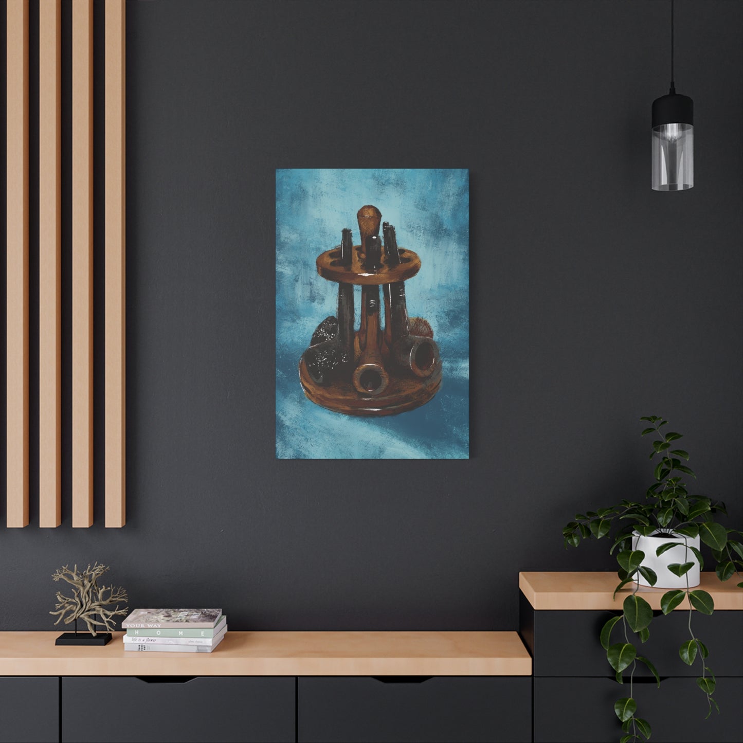 Resting Pipes – Rustic Tobacco Canvas Wall Art