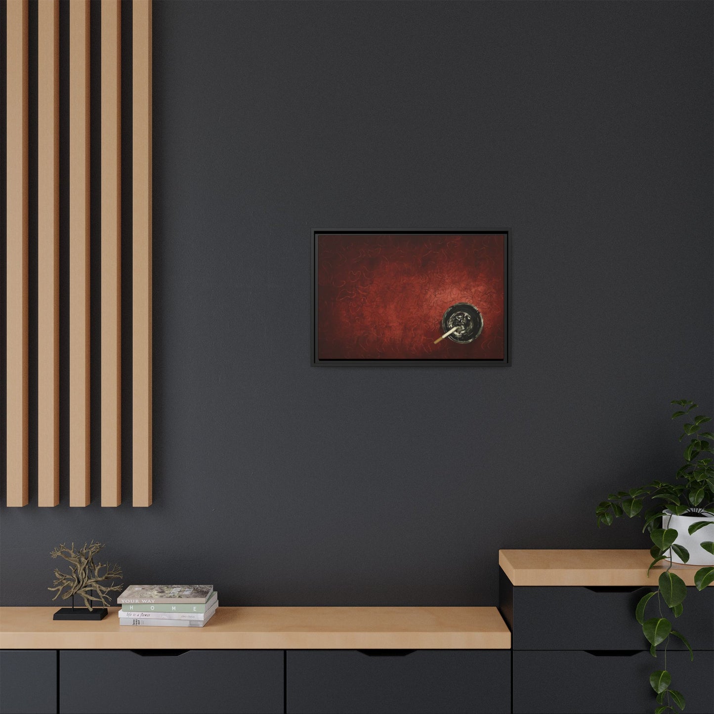 Midnight Diner Still Life - Gallery Wrapped Canvas with Black Frame