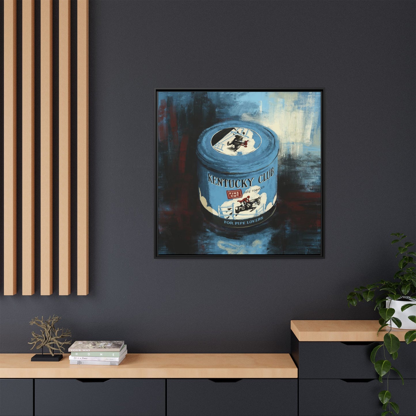 Kentucky Club Pipe Tobacco - Gallery Wrapped Canvas with Frame