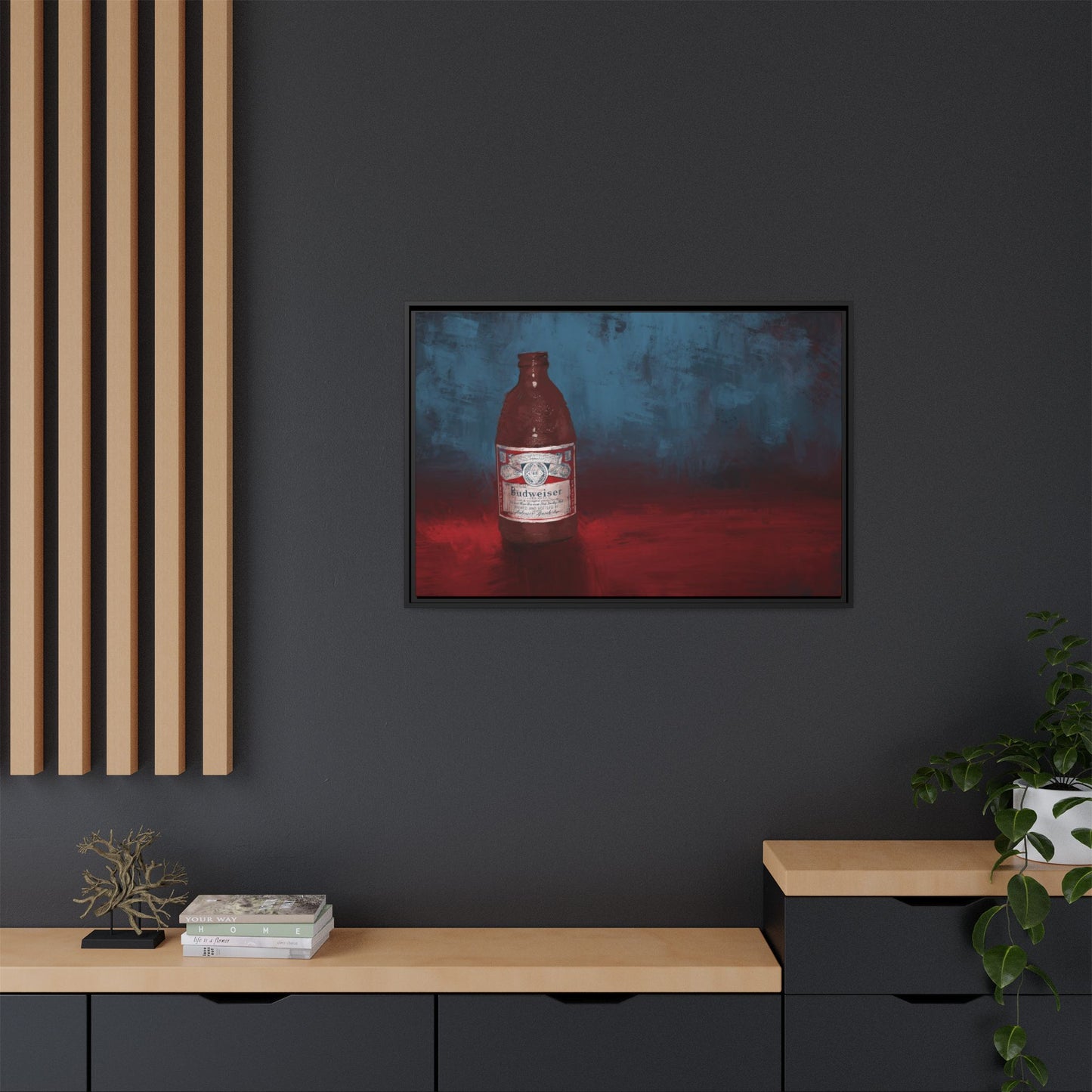 King of Cold – Vintage Beer Bottle Framed Canvas Print