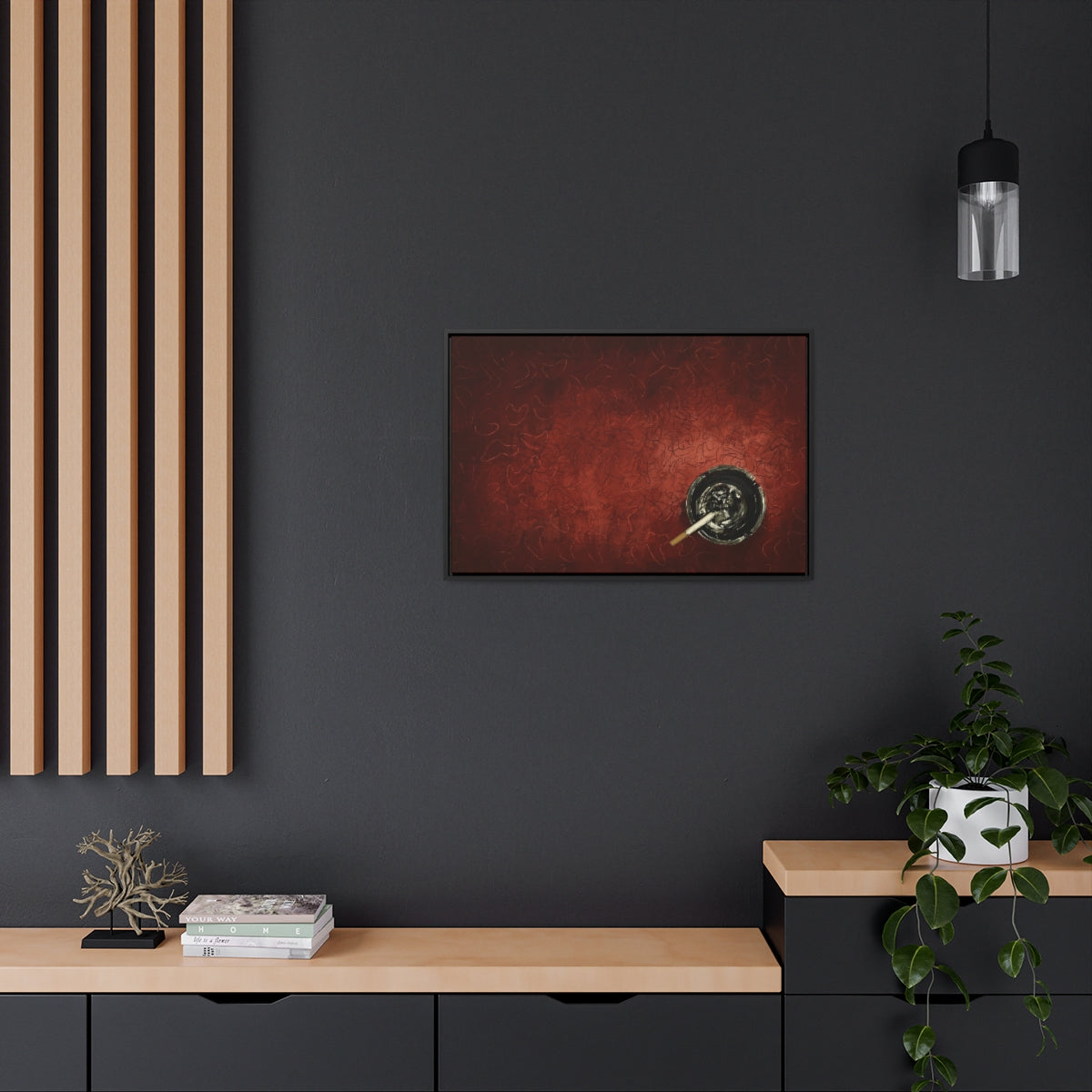 Diner Ashtray - Gallery Wrapped Canvas with Black Frame