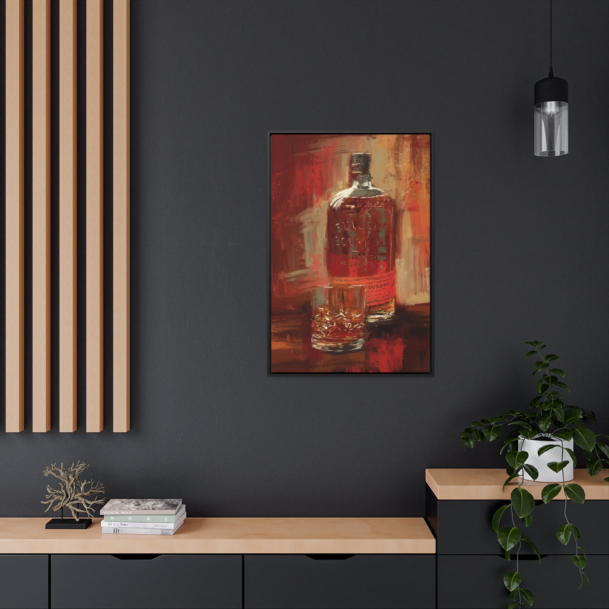 Frontier Pour - Gallery Wrapped Print with Black Frame