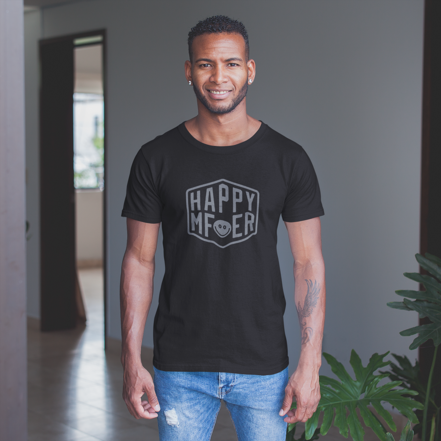 Happy M.F. Emblem Tee – Unisex Jersey