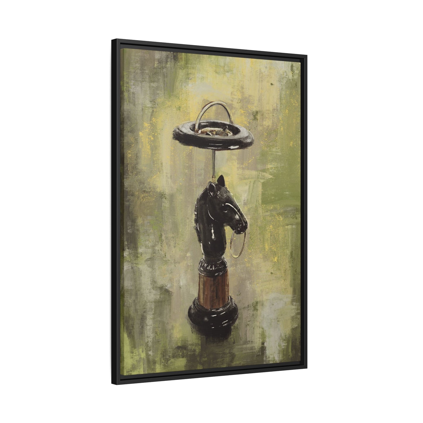 Horse Ashtray -  Gallery Wrapped Print with Black Frame
