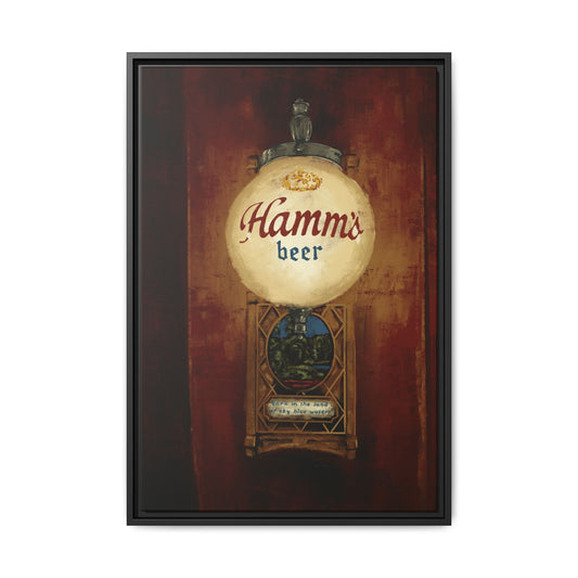 From the Land of Sky Blue Waters – Vintage Globe Sign Framed Canvas