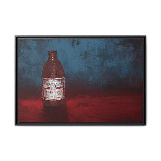 King of Cold – Vintage Beer Bottle Framed Canvas Print