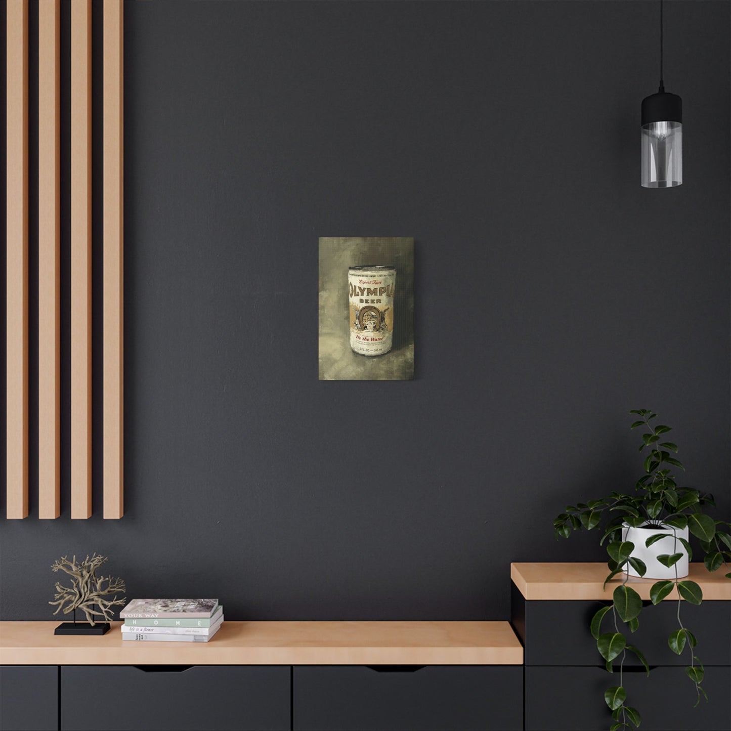 Old-School Gold Can – Retro Canvas Art