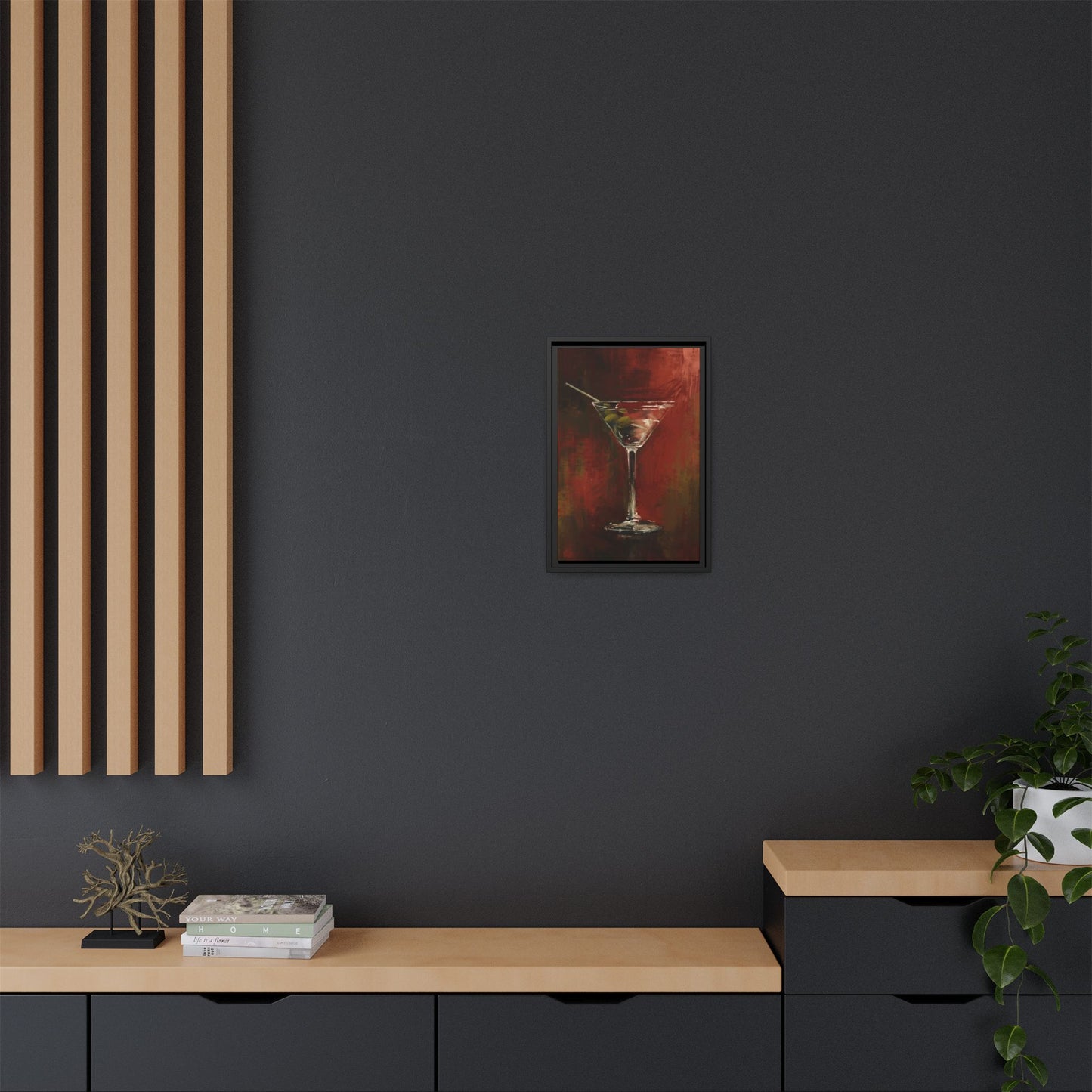 Martini Time - Gallery Wrapped Print with Black Frame