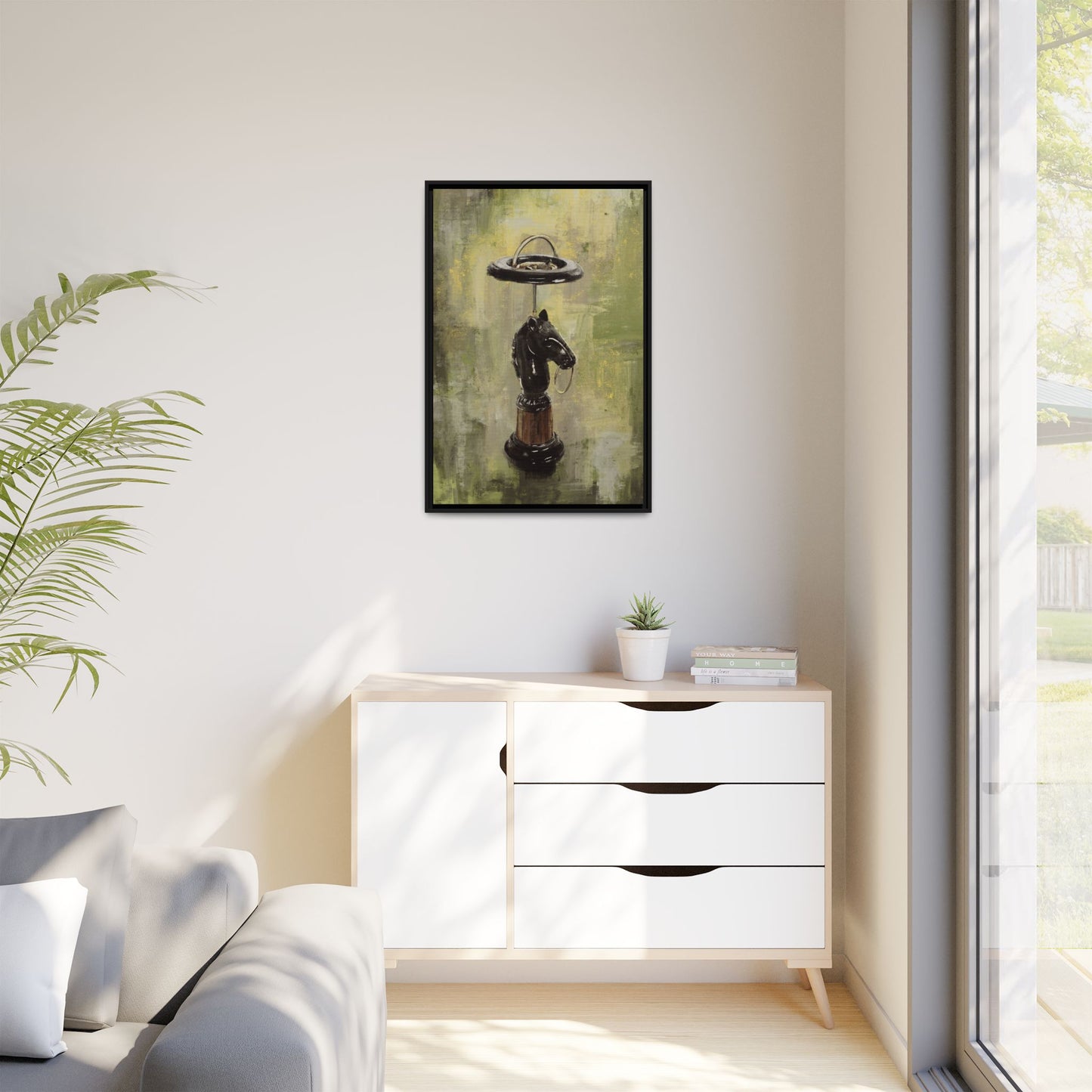 Horse Ashtray -  Gallery Wrapped Print with Black Frame