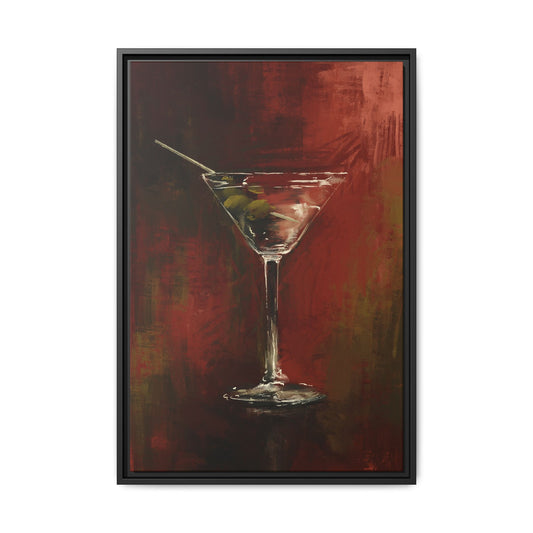 Martini Time - Gallery Wrapped Print with Black Frame