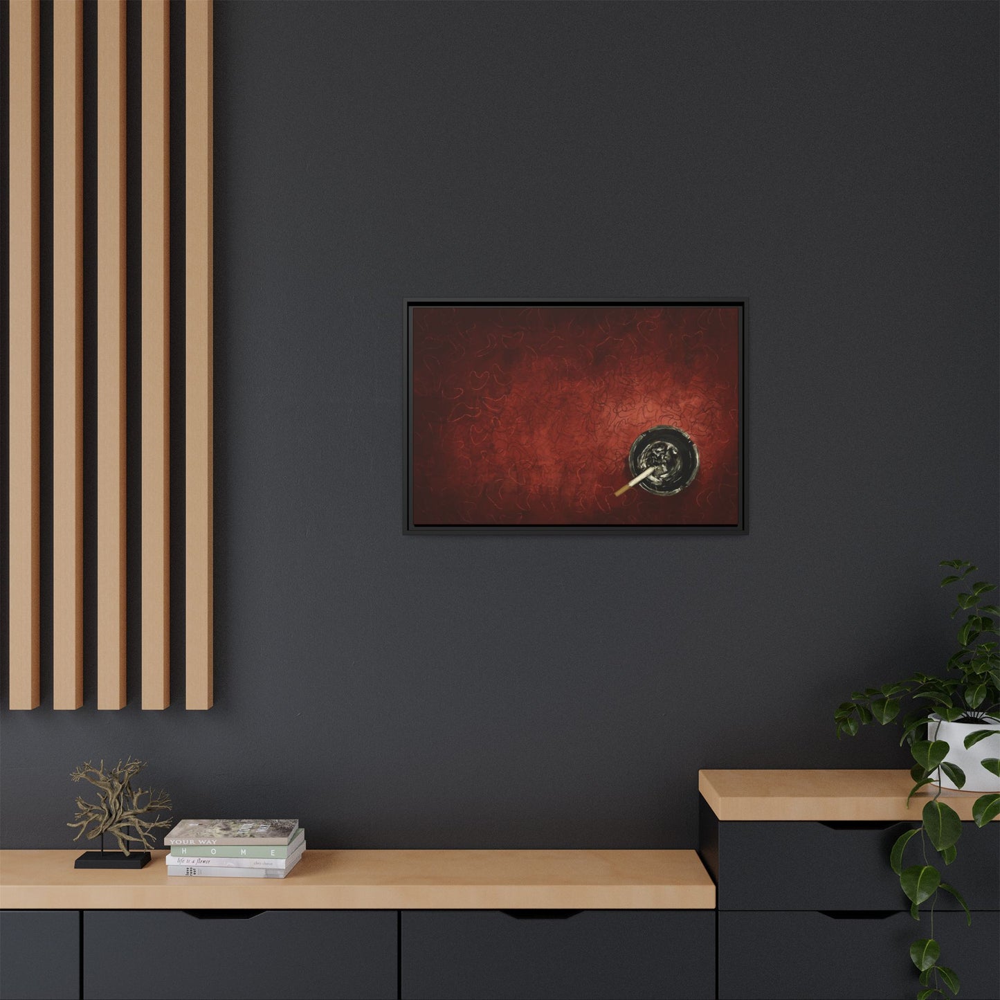 Midnight Diner Still Life - Gallery Wrapped Canvas with Black Frame
