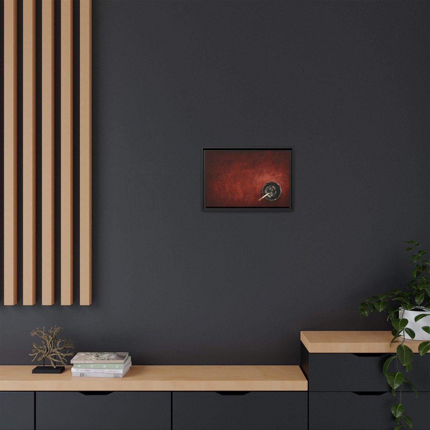Midnight Diner Still Life - Gallery Wrapped Canvas with Black Frame