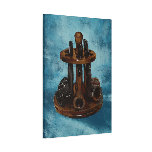 Resting Pipes – Rustic Tobacco Canvas Wall Art