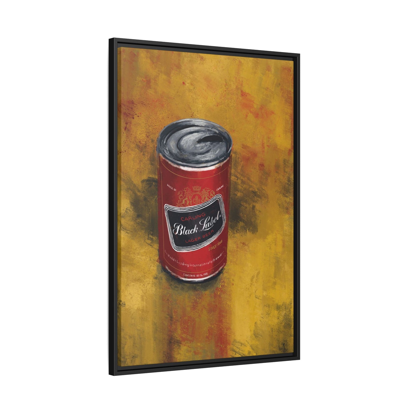 Black Label Boldness Framed Canvas Print
