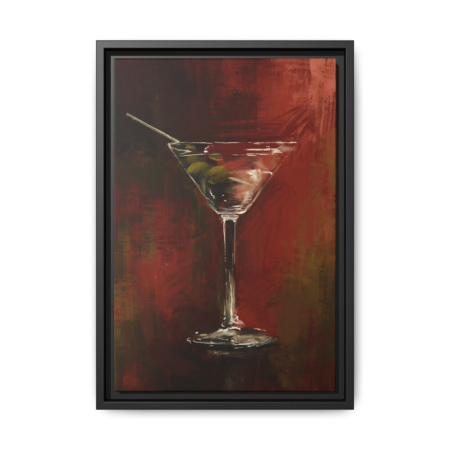 Martini Time - Gallery Wrapped Print with Black Frame