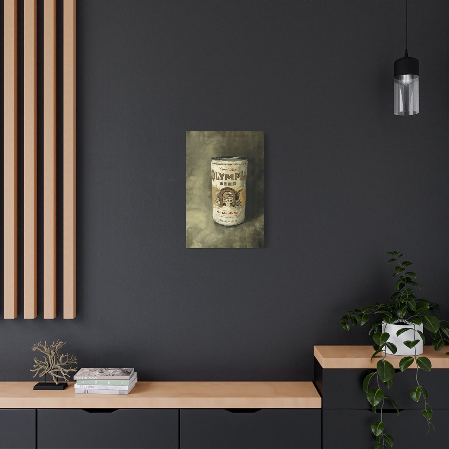 Old-School Gold Can – Retro Canvas Art