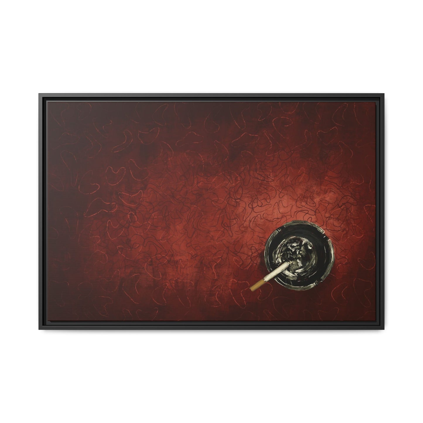Midnight Diner Still Life - Gallery Wrapped Canvas with Black Frame