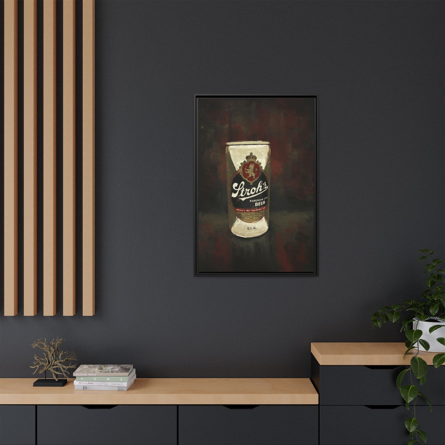 Detroit Classic Can - Gallery Wrapped Print with Black Frame