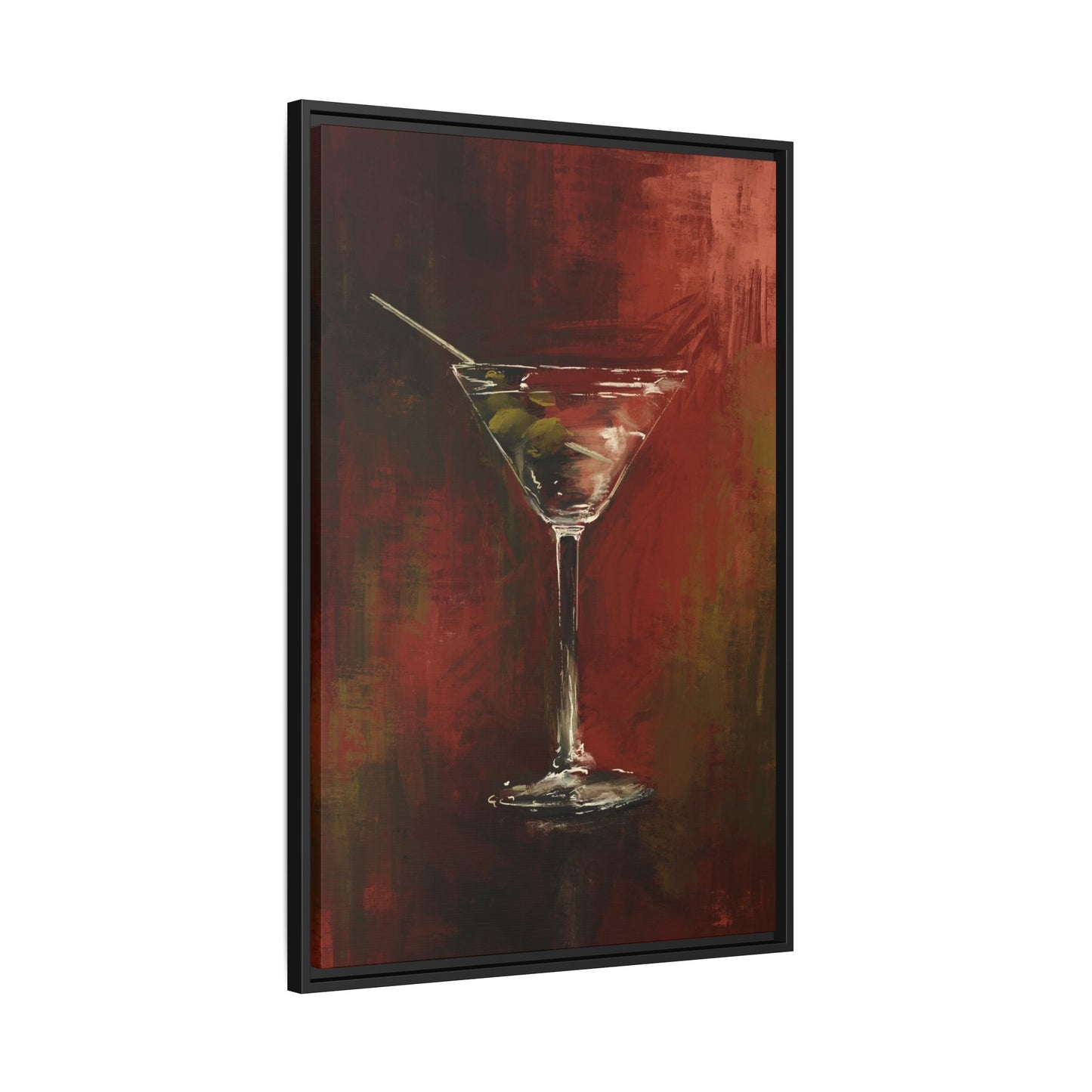 Martini Time - Gallery Wrapped Print with Black Frame