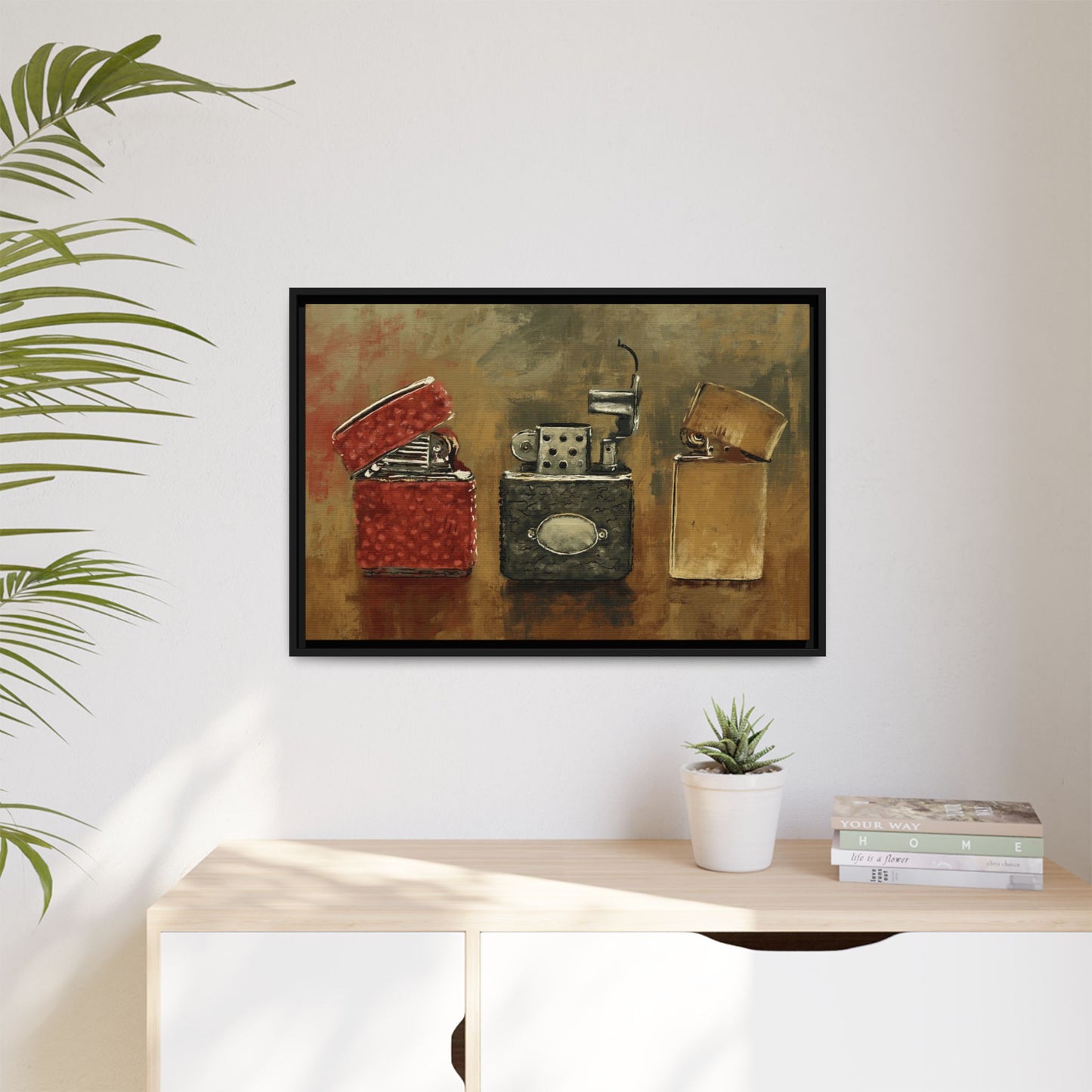 Old Flame - Gallery Wrapped Canvas with Black Frame