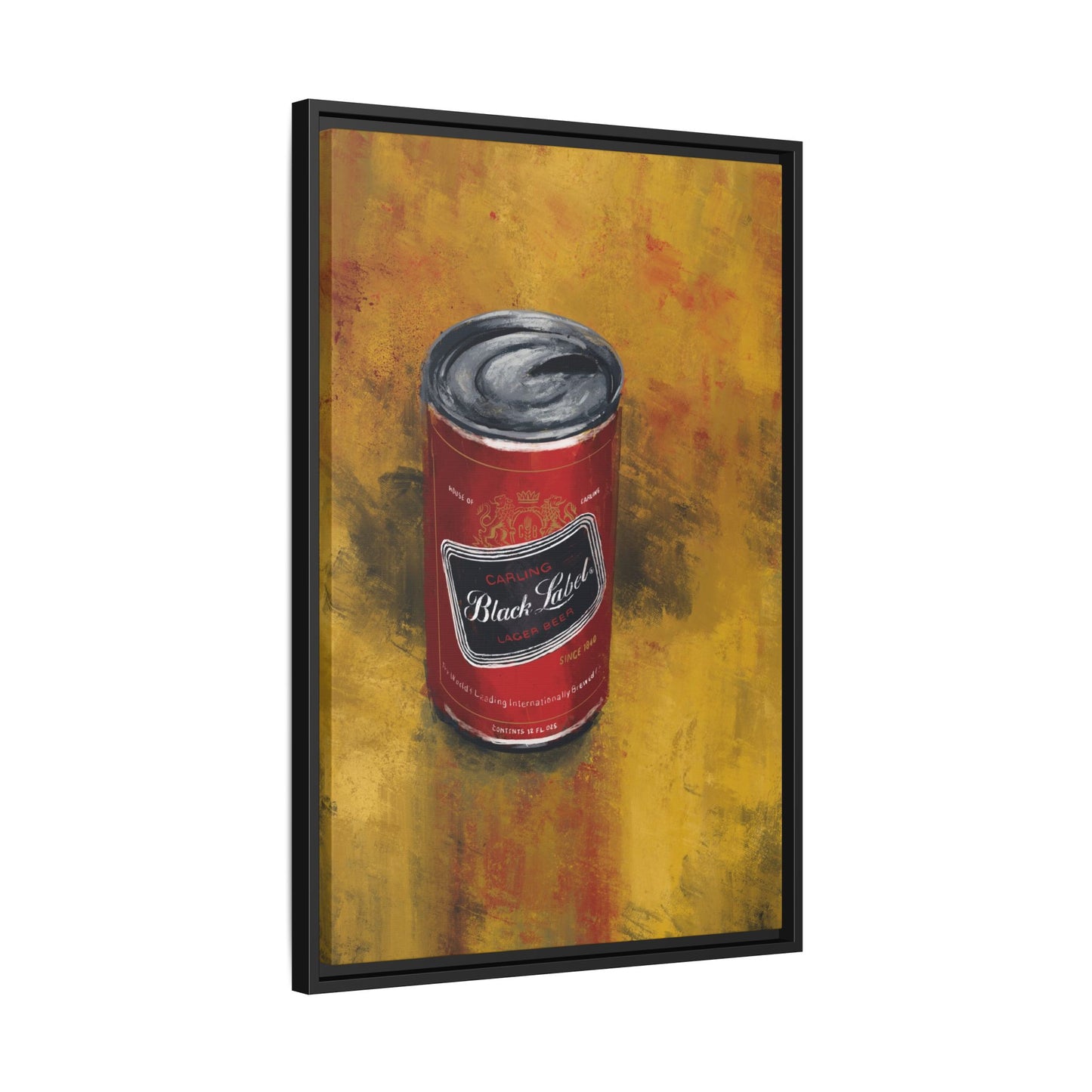 Black Label Boldness Framed Canvas Print