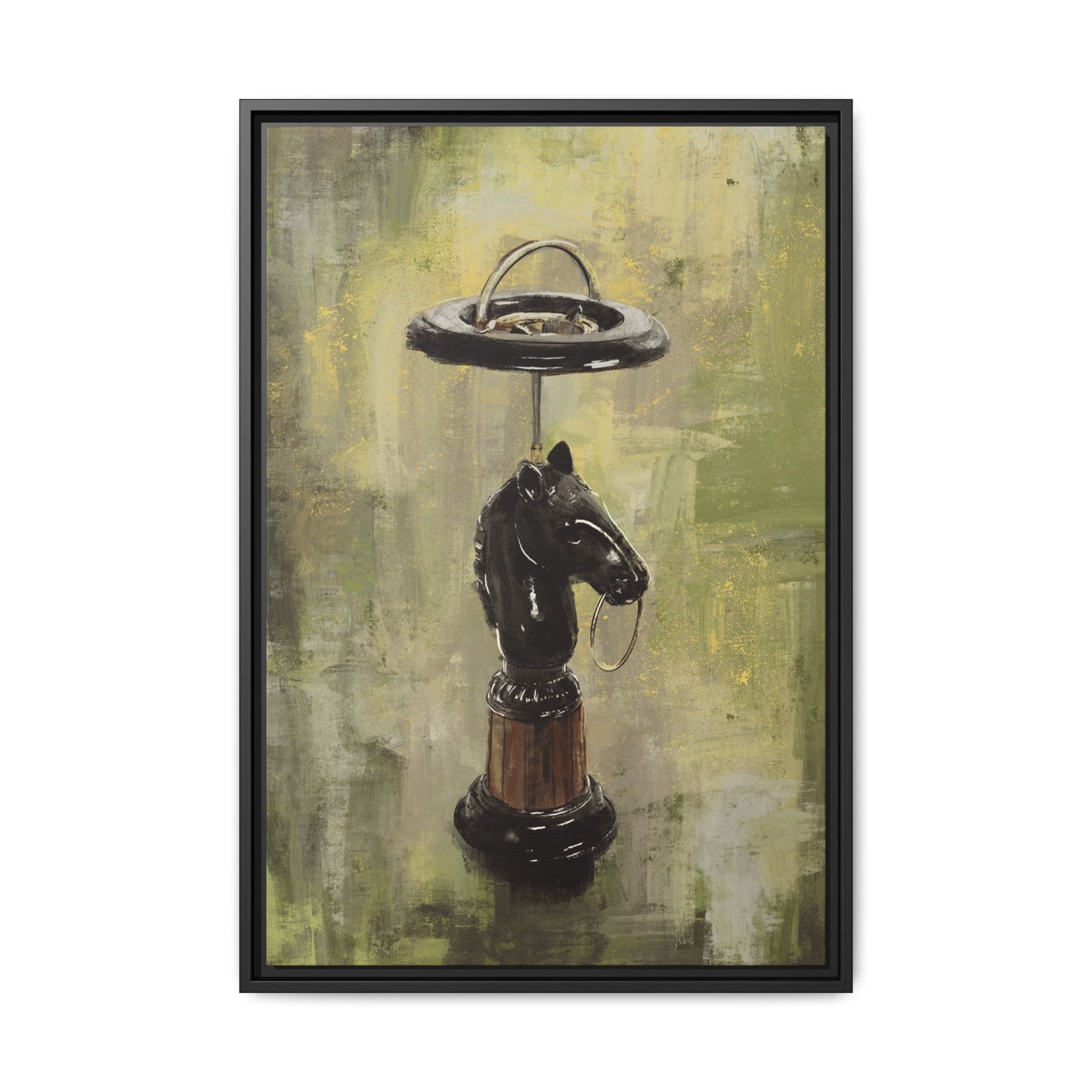 Horse Ashtray -  Gallery Wrapped Print with Black Frame
