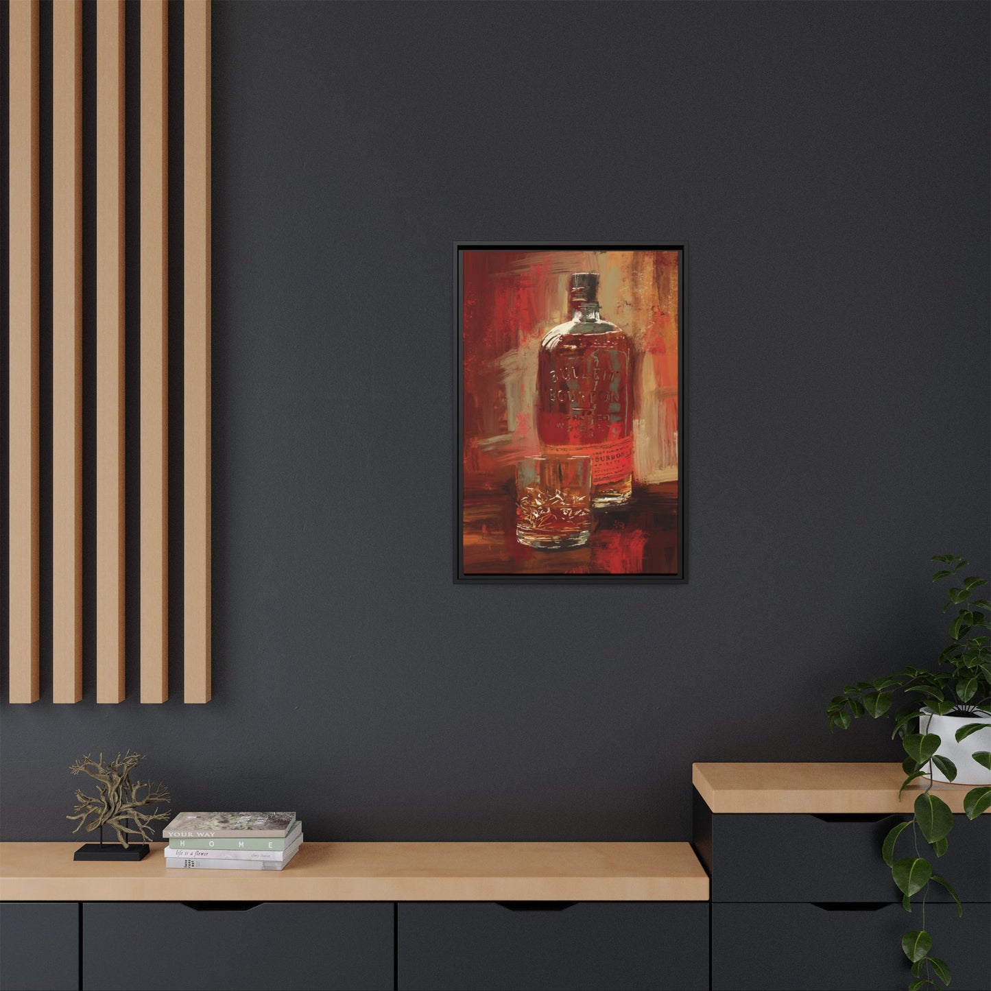 Frontier Pour - Gallery Wrapped Print with Black Frame