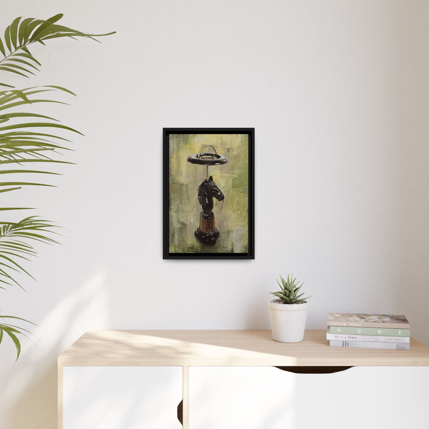 Horse Ashtray -  Gallery Wrapped Print with Black Frame