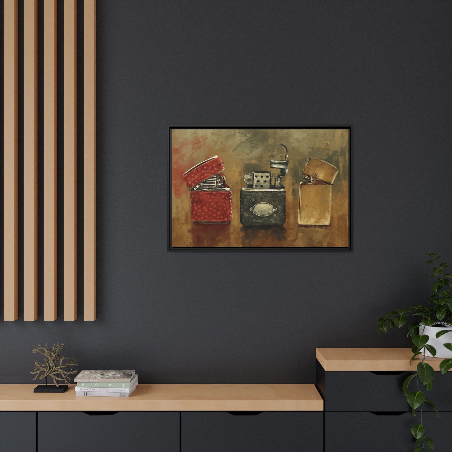 Old Flame - Gallery Wrapped Canvas with Black Frame