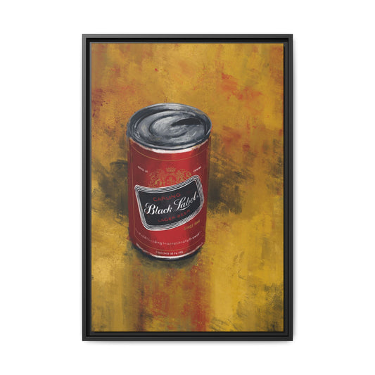 Black Label Boldness Framed Canvas Print