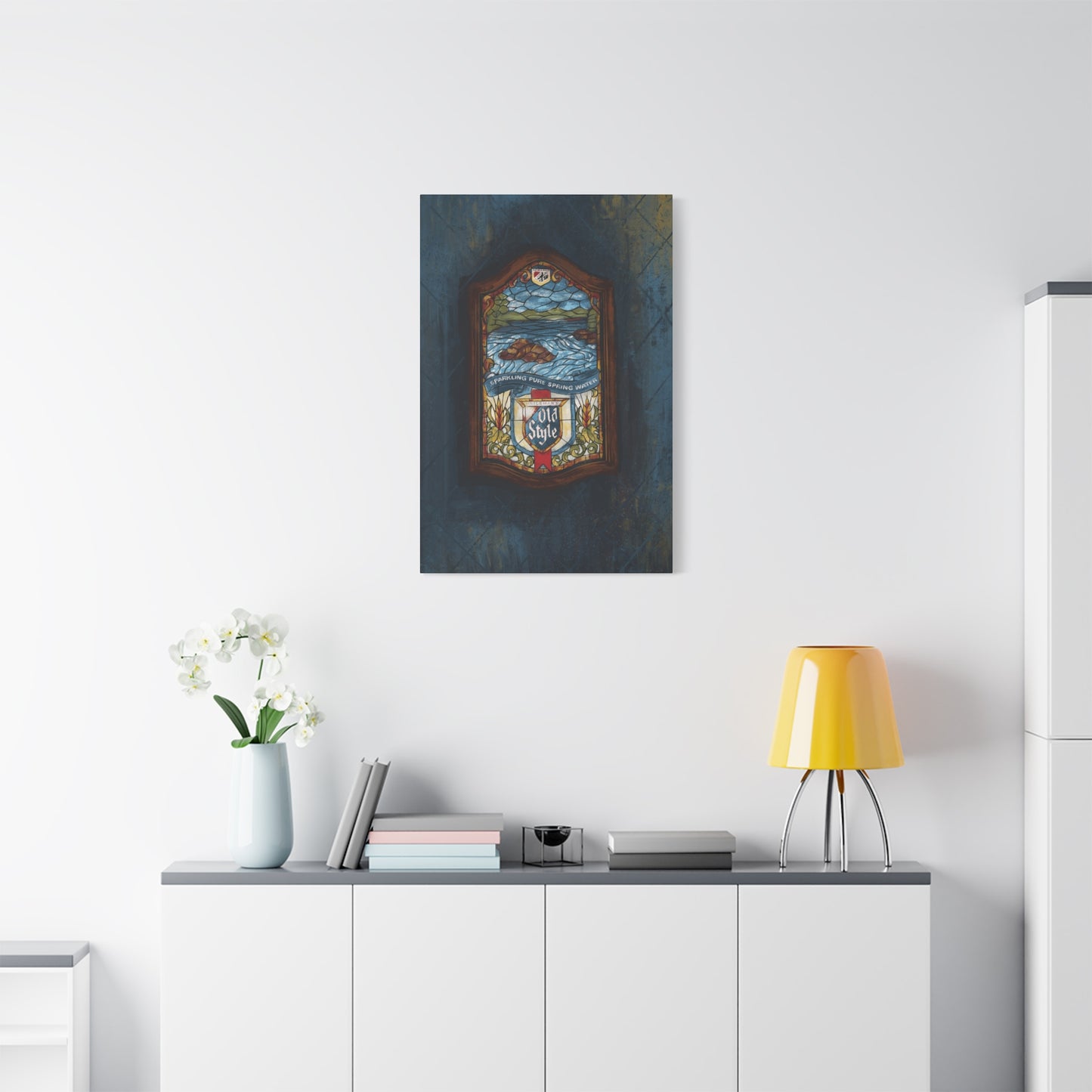 Old World Pour – Stained Glass Barroom Canvas