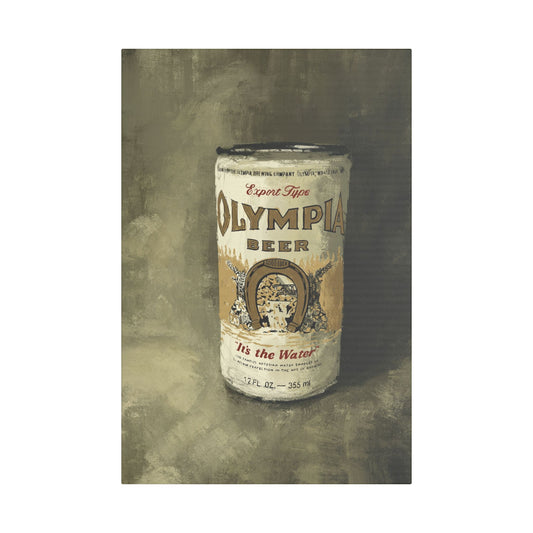 Old-School Gold Can – Retro Canvas Art