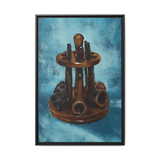 Resting Pipes – Rustic Tobacco Framed Canvas Wall Art