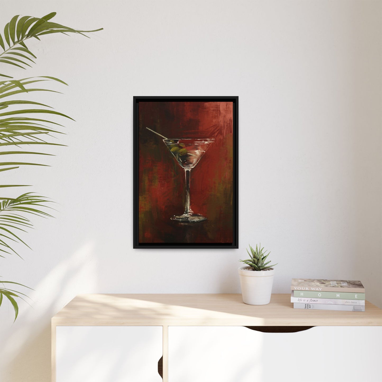 Martini Time - Gallery Wrapped Print with Black Frame