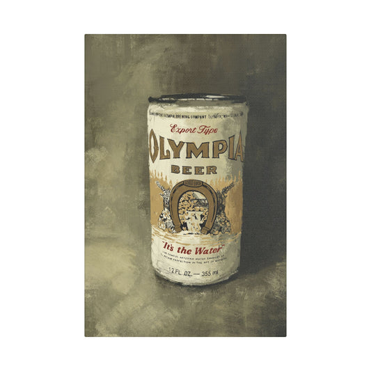 Old-School Gold Can – Retro Canvas Art