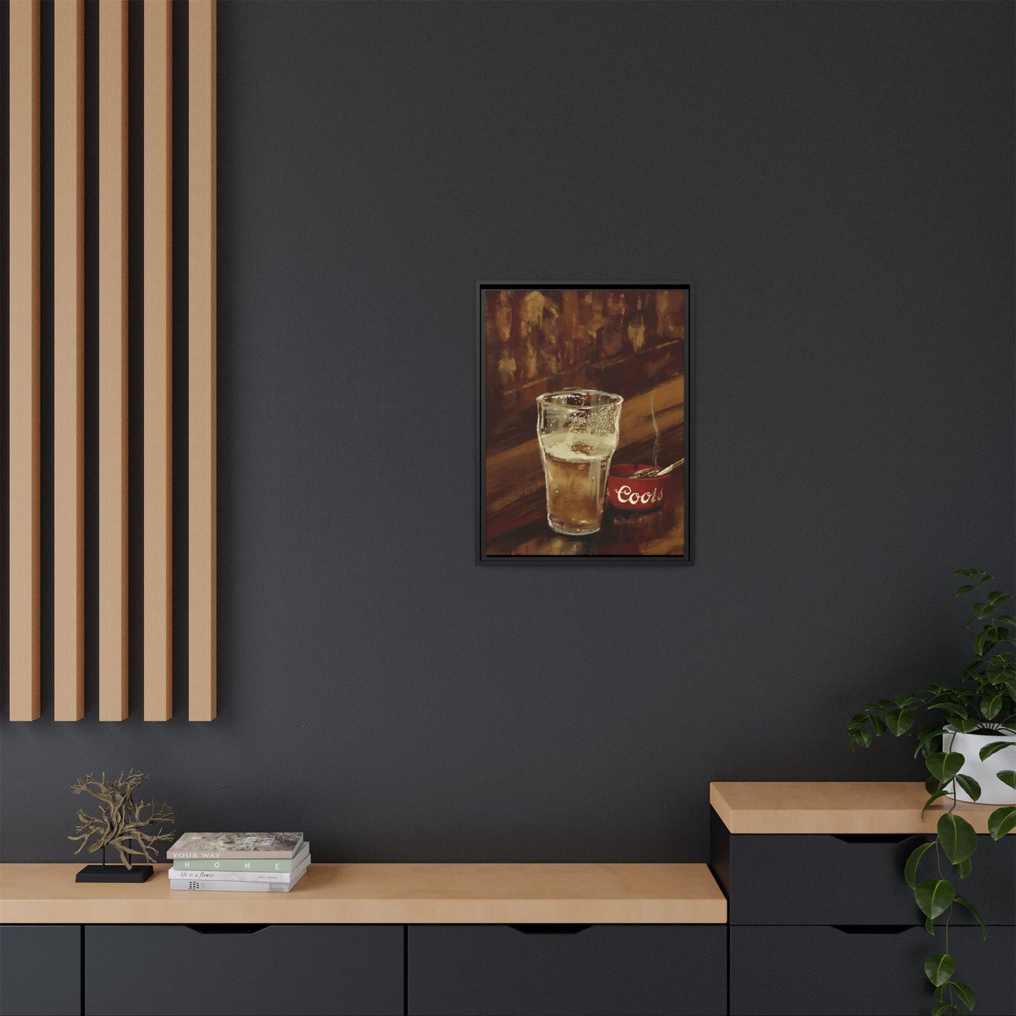 One for the Road Framed Canvas Ar