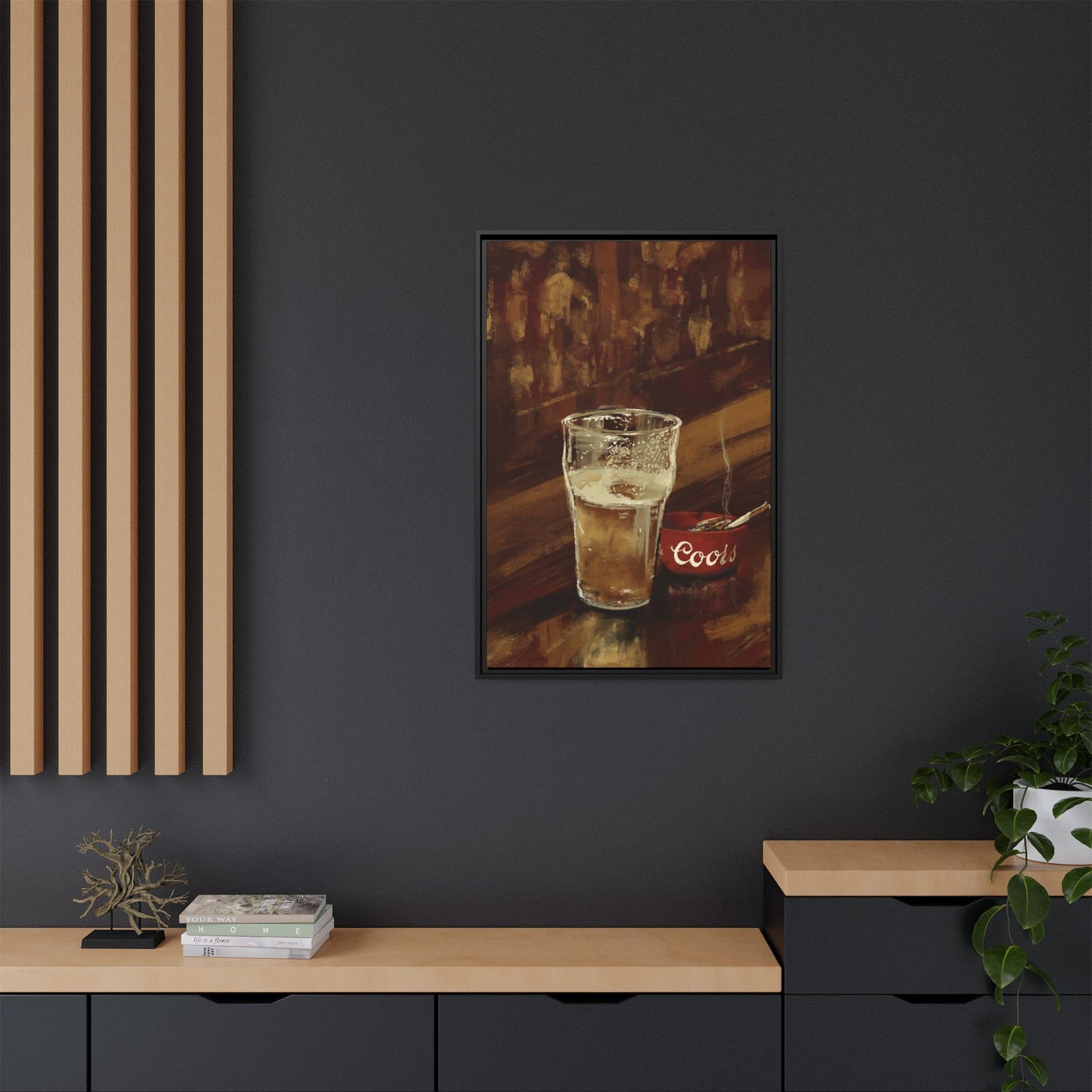 One for the Road Framed Canvas Ar