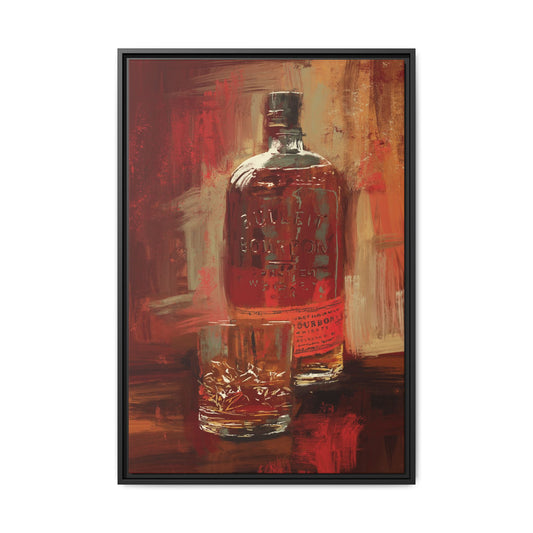 Frontier Pour - Gallery Wrapped Print with Black Frame
