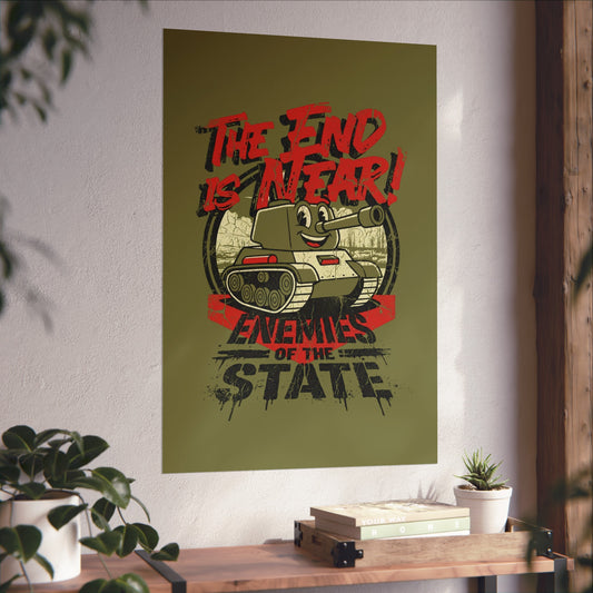 Cartoon Tank Print — Fine Art Poster