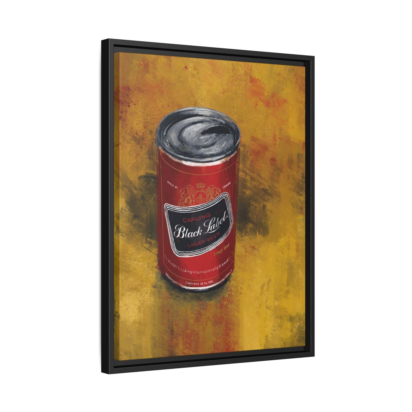 Black Label Boldness Framed Canvas Print