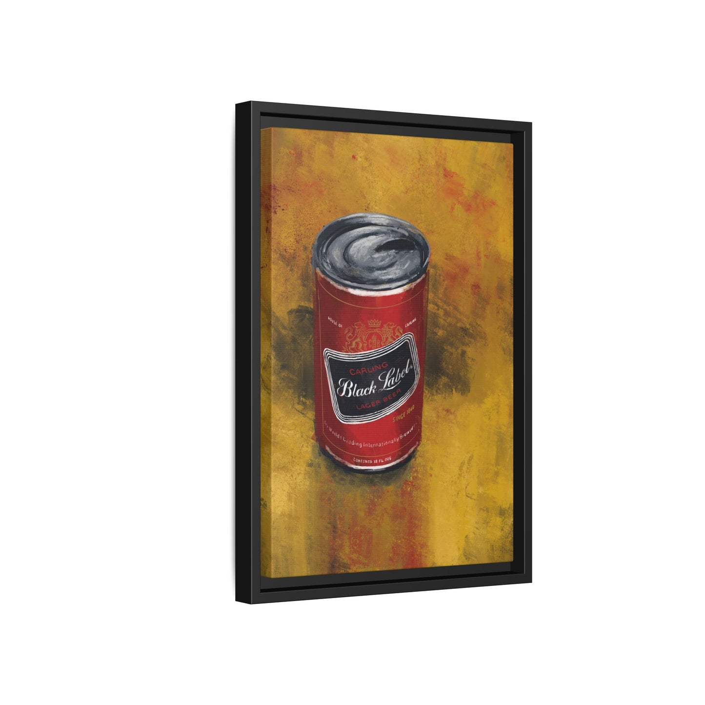 Black Label Boldness Framed Canvas Print