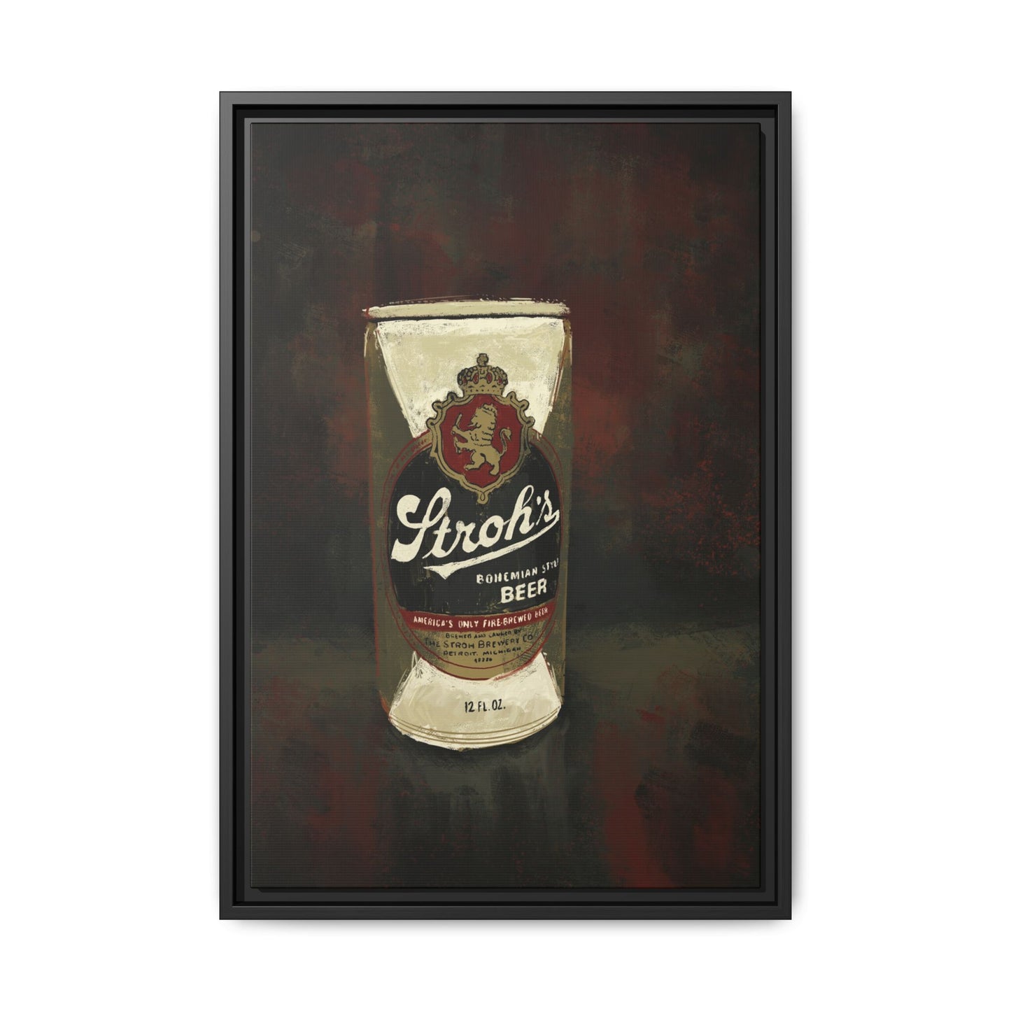 Detroit Classic Can - Gallery Wrapped Print with Black Frame
