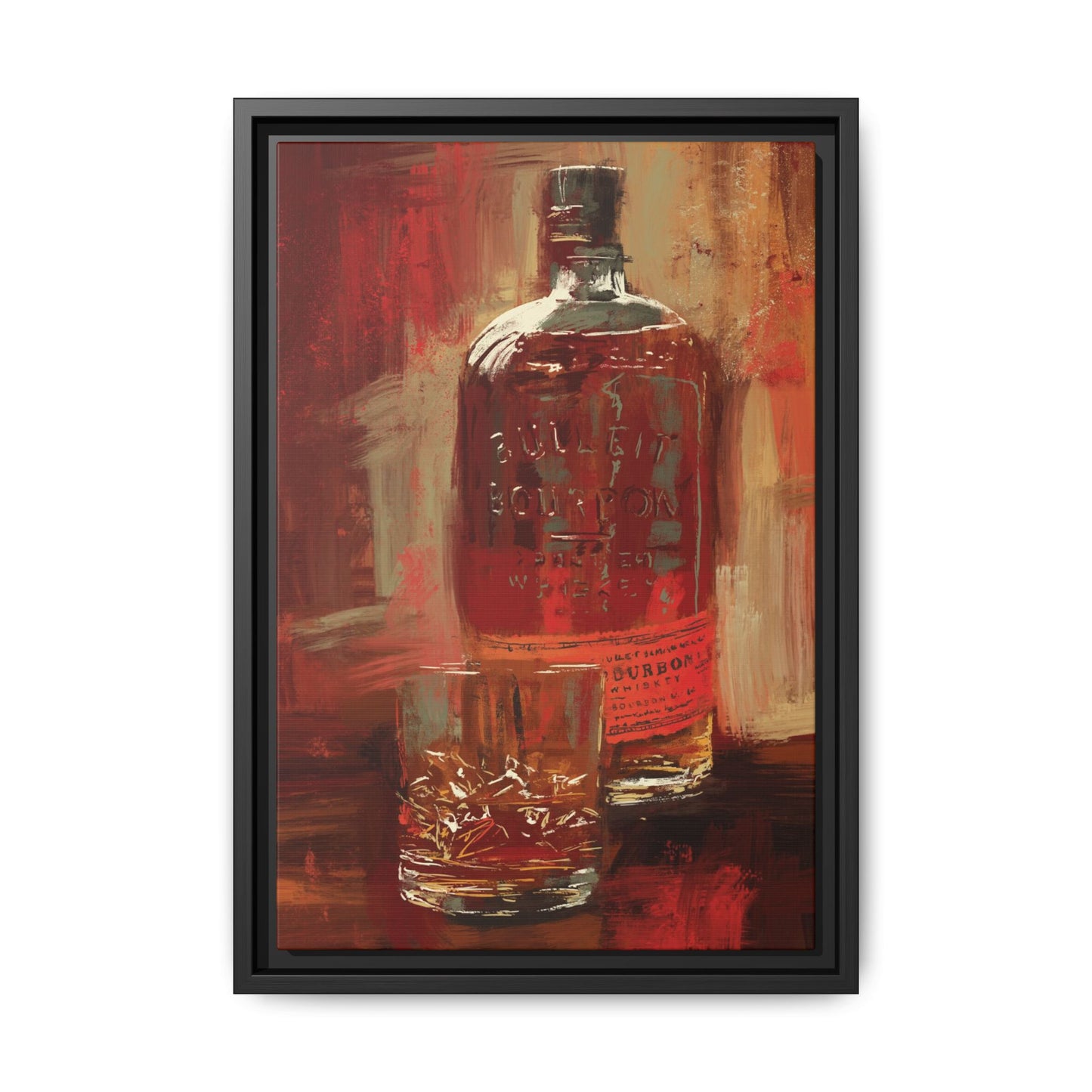 Frontier Pour - Gallery Wrapped Print with Black Frame