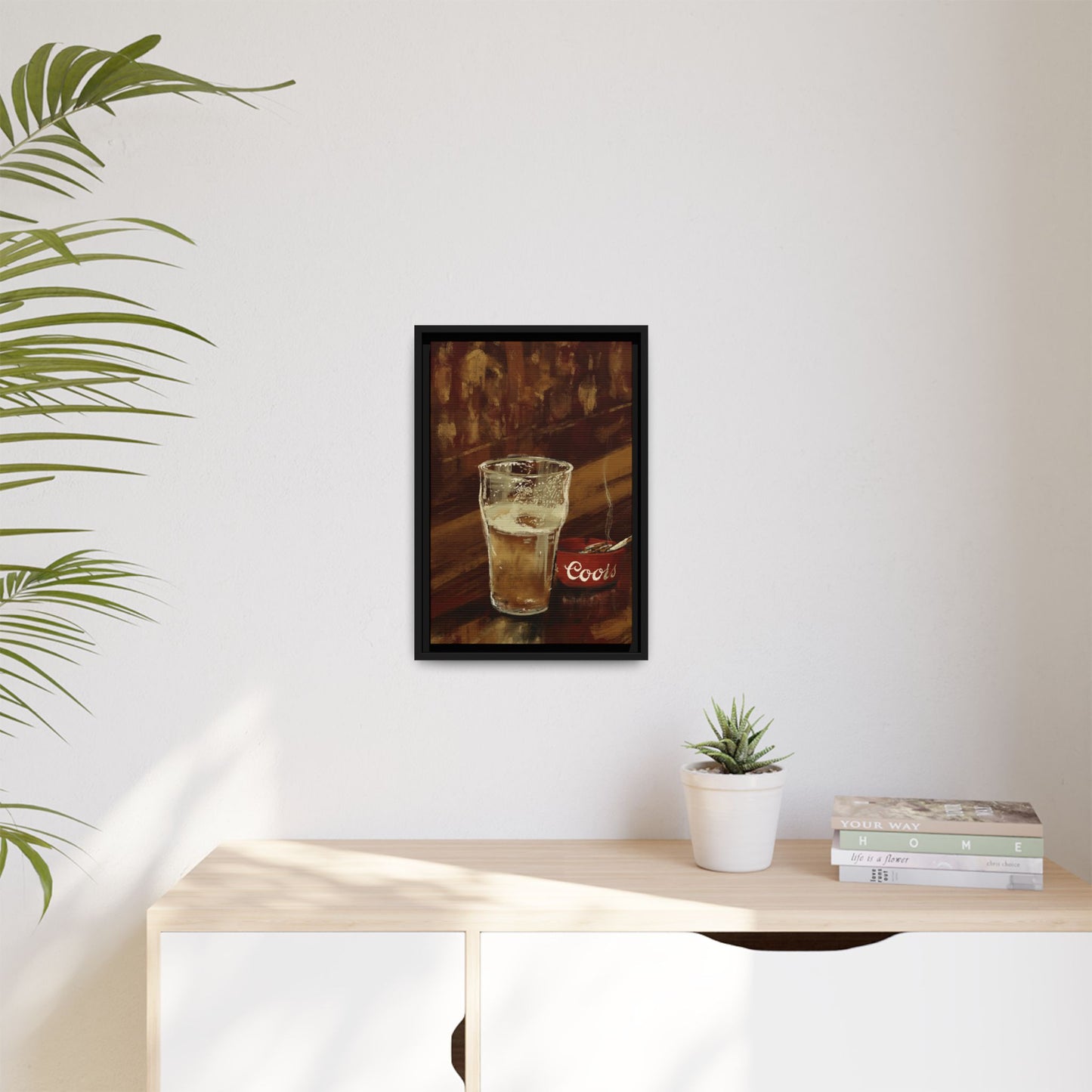 One for the Road Framed Canvas Ar