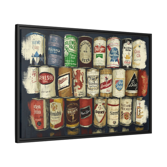 The Wall of Brews Framed Canvas Print