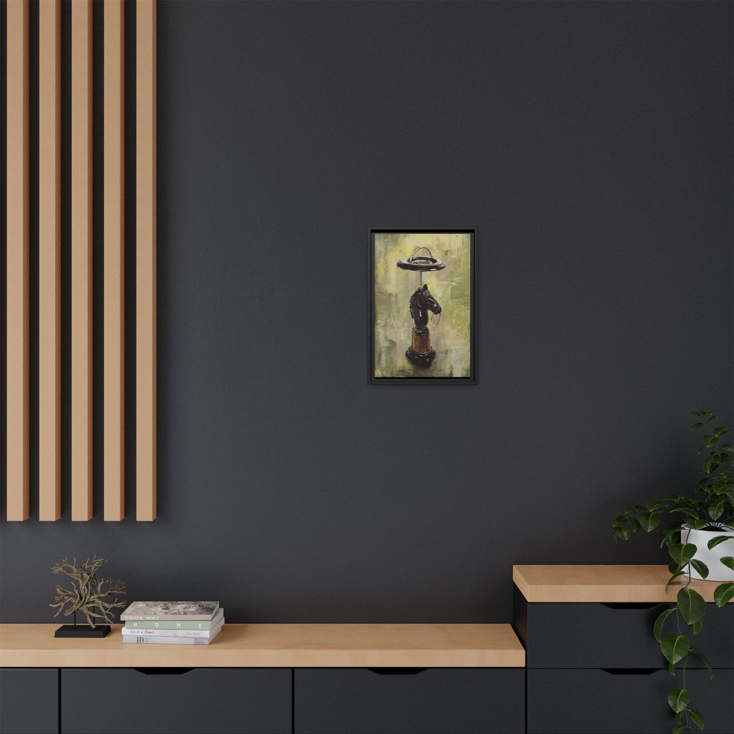 Horse Ashtray -  Gallery Wrapped Print with Black Frame