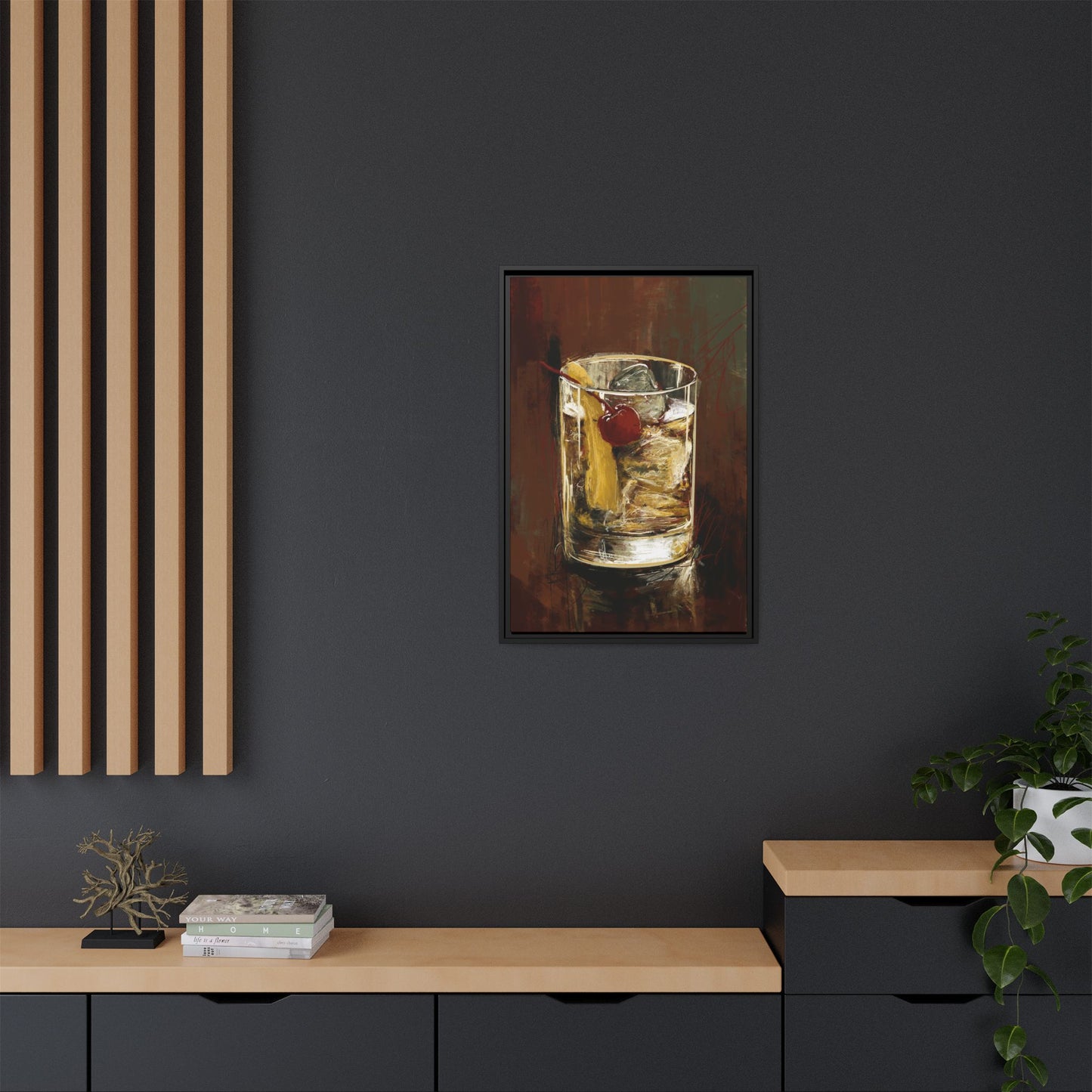 Old Fashion -  Gallery Wrapped Print with Black Frame