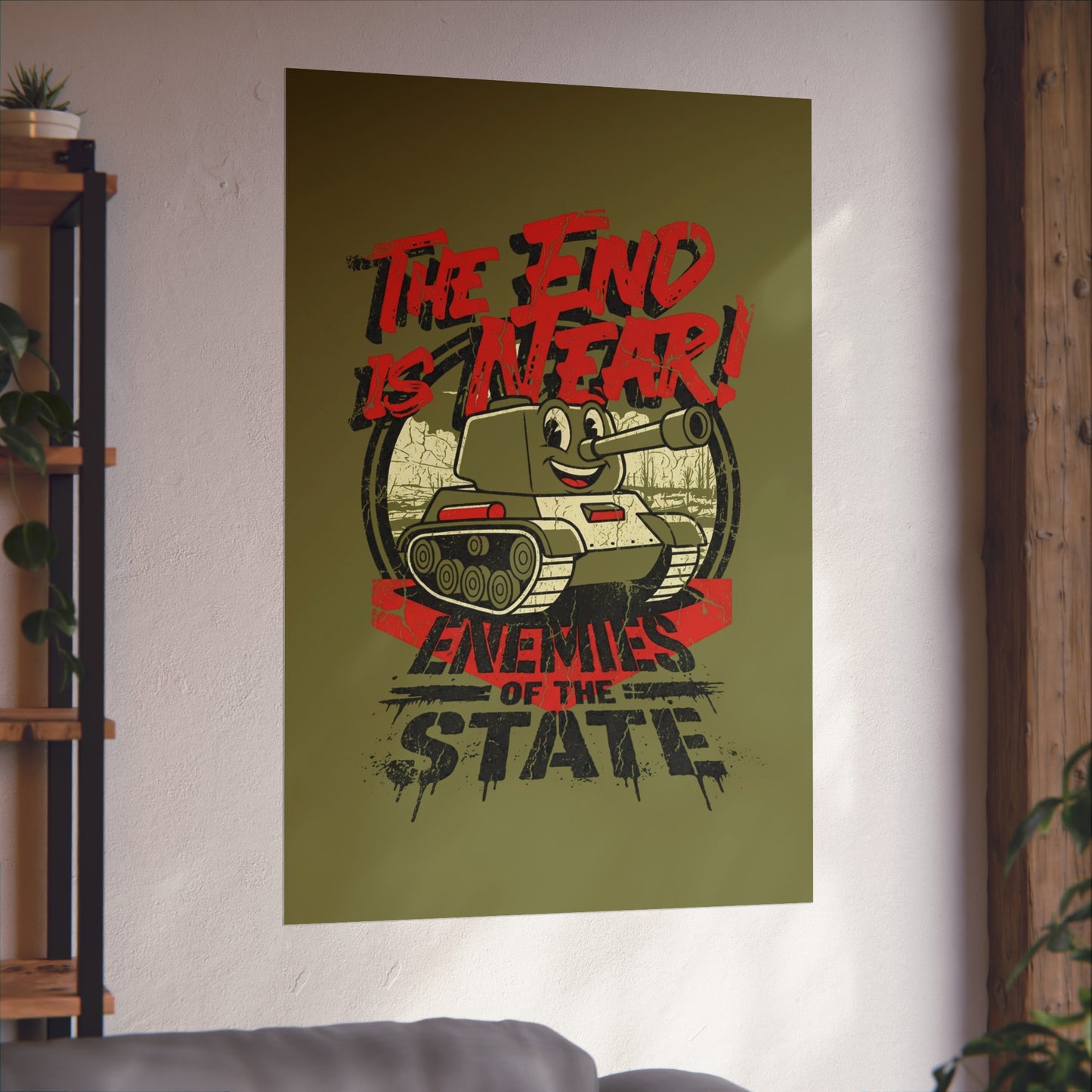 Cartoon Tank Print — Fine Art Poster