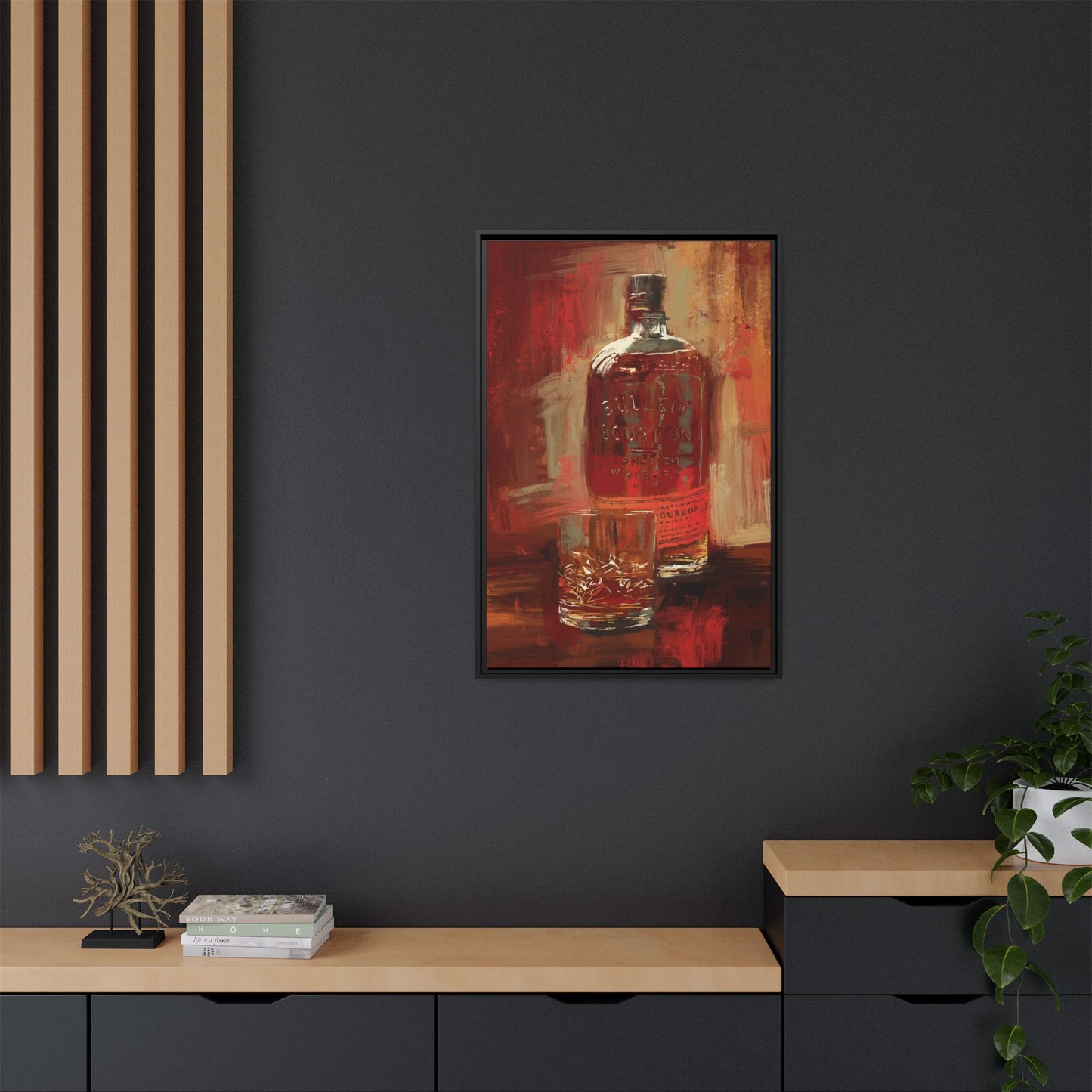 Frontier Pour - Gallery Wrapped Print with Black Frame